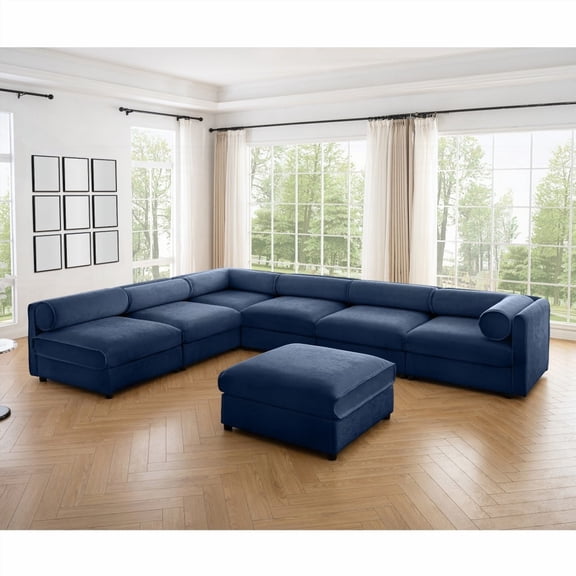 Modern 6-Piece Modular Sofa with Storage | Luxurious Chenille Comfort & Ergonomic Support