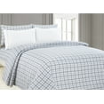 thumbnail image 1 of Modern 6 Piece Sheet Set with 4 Embroidered Pillowcases in Bank Plaid by Posh Home - Queen, 1 of 3
