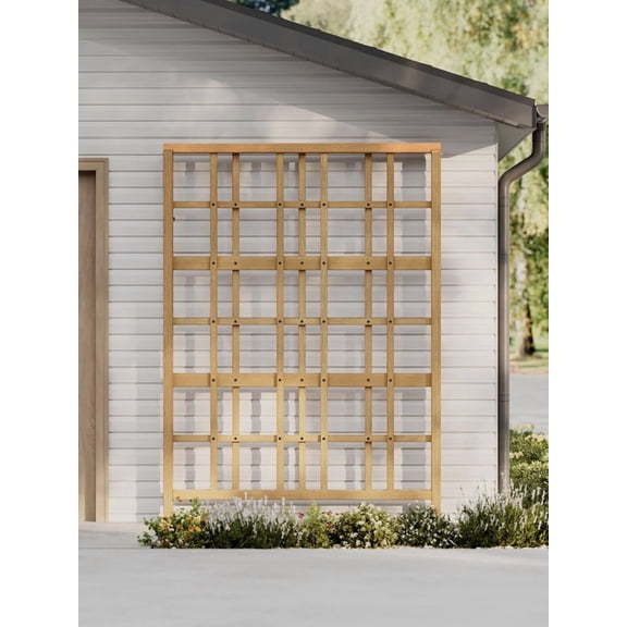 Modern 60" L x 84" H Cedar Wood Trellis, Golden Brown, VT17731