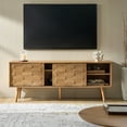 thumbnail image 1 of Modern 63" TV Stand for TVs up to 70" with Geometric-patterned Seadrift, 1 of 8