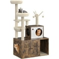 thumbnail image 1 of Modern 67" Cat Tree with Hidden Litter Box Enclosure, Multi-Level Tower with Sisal Scratching Posts, Hammock & Plush Perch for Small/Medium Cats (Fits Standard Litter Boxes), 1 of 8