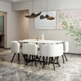 thumbnail image 1 of Modern 7 Pieces Dining Table Set, Rectangle Dining Table with 6 Chairs for Dining Room, Kitchen, 1 of 7