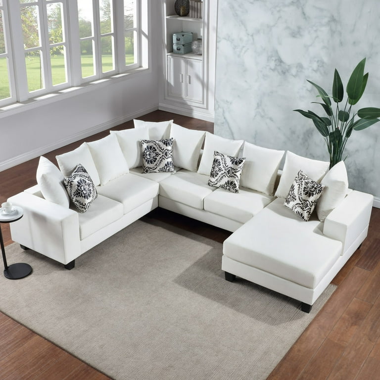 7 seater modular lounge with chaise hotsell
