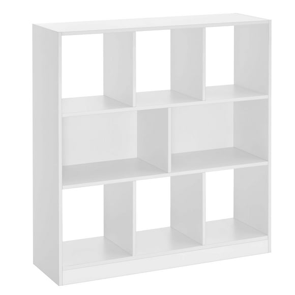 Modern 8-Cube Storage Organizer Solid Cube Shelf Bookcase for Living Room Home Office, White