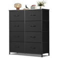 thumbnail image 1 of Modern 8 Drawer Fabric Dresser, Chest of Drawer Organizer Storage Cabinet for Bedroom Clothes Closet, Entryway,Black, 1 of 8