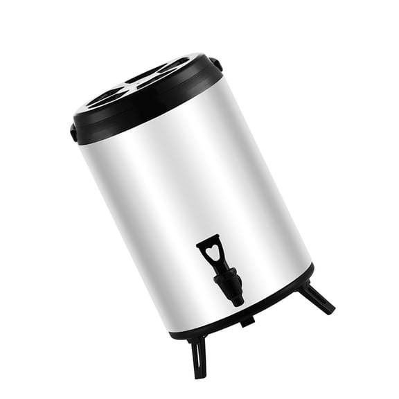 Modern 8 Liter Warm Drink Distributor Including Stream And Lid Excellent For Coffee Tea And Beverages White Rustless