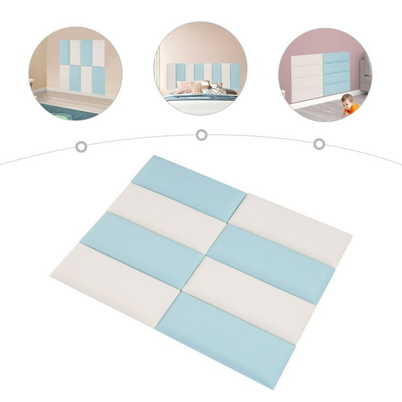Modern 8 Packs Self-Adhesive Wall Panels Anti-collision Wall Paddings 30mm Thick