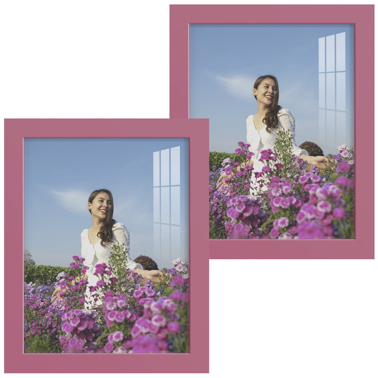 Modern Hot Pink 8x10 Wooden Picture Frame Set