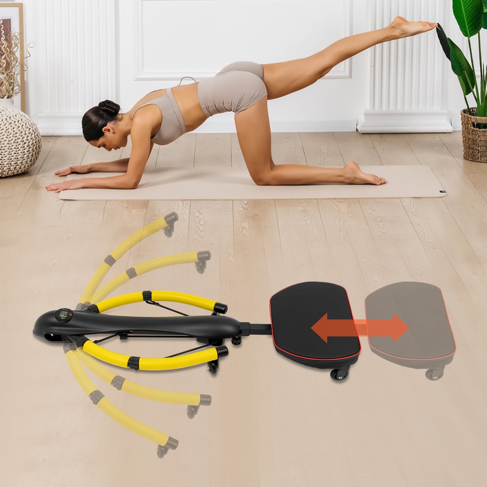 Modern 90° Body Workout Machine Abdominal Exercise Rowing Machine 3 Gear Adjustable
