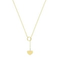 thumbnail image 1 of Modern 9k Gold Women Heart Y-Shape Necklace - 17.5 inch*8mm, 1 of 1
