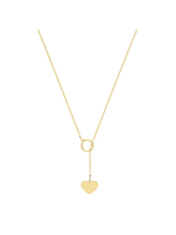 Modern 9k Gold Women Heart Y-Shape Necklace - 17.5 inch*8mm