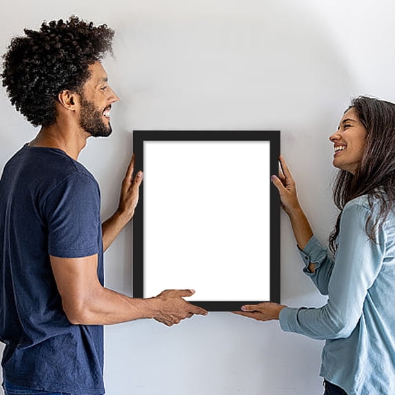 Modern 9x7 Wall Mount Photo Frame, Simple Aesthetic Design, Frame Pictures for Home Decor, Wall Art Display, Photo Mounting Frame, Large Format Wall Photo, Acrylic Frame with Glass, Durable