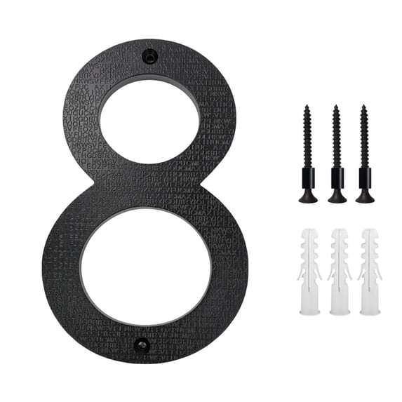 Modern ABS Metal House Numbers for Outdoor Signs, 5-Inch Matte Finish Address Plaque with Weather-Resistant Coating, Easy Mounting for Door or Mailbox