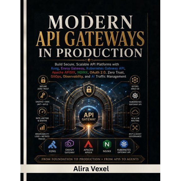 Modern API Gateways in Production: Build Secure, Scalable API Platforms with Kong, Envoy Gateway, Kubernetes Gateway API, (Paperback)