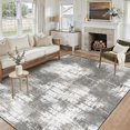 thumbnail image 1 of Modern Abstract 5x7 Area Rug, Washable Non Slip Soft Low Profile Indoor Rug, Textured Neutral Floor Rug for Living Room, Bedroom, Dining Room & Office, Brown, 1 of 13