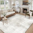 thumbnail image 1 of 5x7 Area Rug, Washable Non Slip Soft Low Profile Indoor Rug, Modern Abstract Neutral Rug for Living Room, Bedroom, Dining Room & Office, Brown, 1 of 13