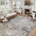 thumbnail image 1 of Modern Abstract 5x7 Area Rug, Washable Non Slip Soft Low Profile Indoor Rug, Textured Neutral Floor Rug for Living Room, Bedroom, Dining Room & Office, 1 of 13