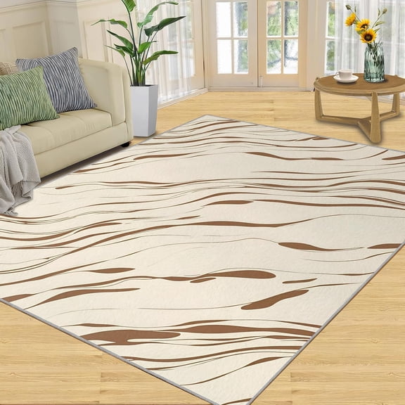 Modern Abstract Area Rug, Geometric Washable Rug, Non Slip Low Pile Carpet for Living Room Bedroom Home Decor 2x3ft
