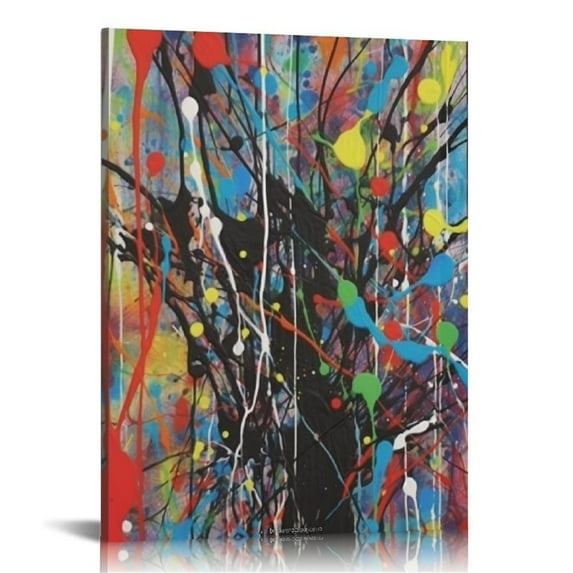 Modern Abstract Art Canvas Poster Wall Art Decor, Framed Abstract Texture Painting Wall Decor for bedroom, living room, office, home decor
