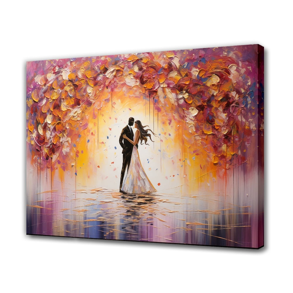 Couple Abstract Design Modern Abstract Art Couple Dancing Decorative Painting Framed Gallery ...