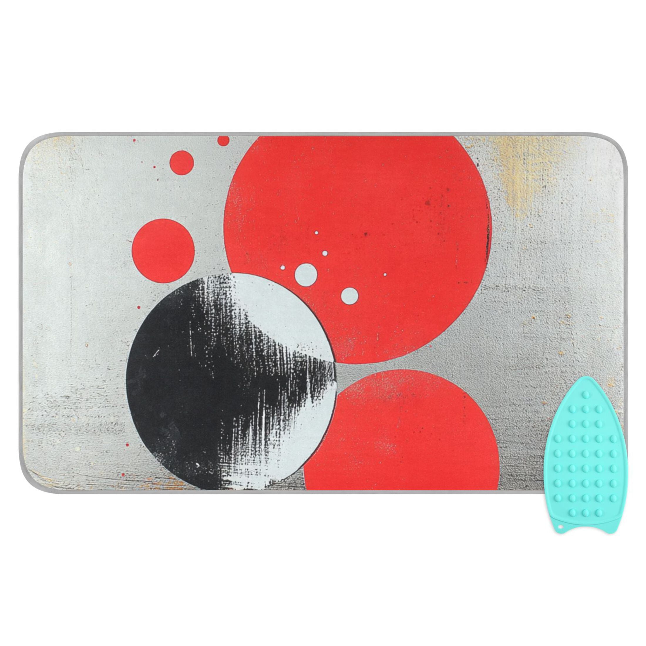 Modern Abstract Art Ironing Mat Blanket for Table Top Travel Portable Ironing Board Pad 47.2x27.6 Inch