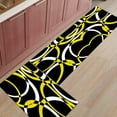 thumbnail image 1 of Modern Abstract Art Kitchen Mats for Floor Cushioned Anti Fatigue 2 Piece Set Kitchen Runner Rugs Non Skid Washable Geometric Circle Black Yellow Doormat for Kitchen Bathroom Bedroom Decor, 1 of 7