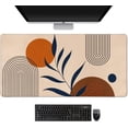 thumbnail image 1 of Modern Abstract Art Light Khaki Mouse Pad XL,XXL,Large Marble Mouse Pad,31.5*15.7in Stable Rubber Base Mousepad with Stitched Edges Waterproof Desk Mat for Work, Game, Office, Home, 1 of 6