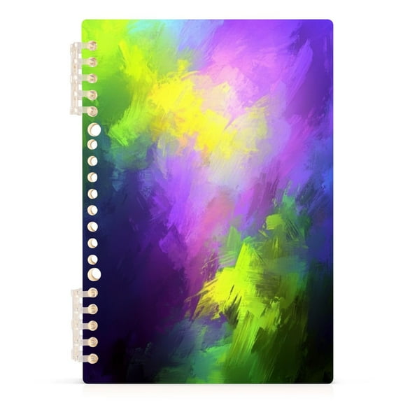 Modern Abstract Art Patterns A5 8.3x5.7in PP Notebook, Adjustable Rings, 60 Sheets, Diary or Journey Note