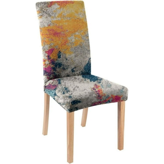 Modern Abstract Art Stretch Chair Covers for Dining Room Set of 6,Printed Stretchable Dining Chair Slipcover Washable Removable Seat Covers for Dining Chairs for Kitchen,Hotel,Restaurant