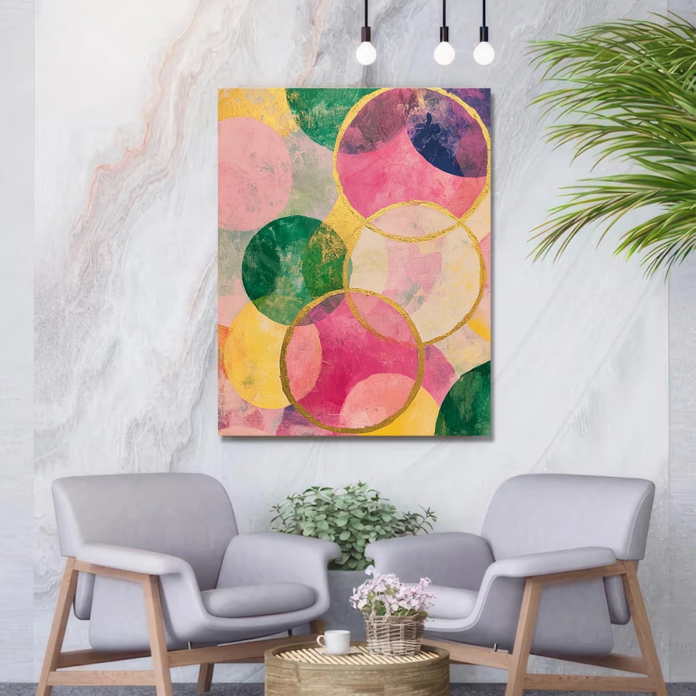 Modern Abstract Art Wall Hanging PineFramed Decorative Painting with — free download