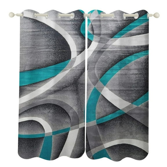 Modern Abstract Blackout Window Curtains for Bedroom Living Room Kicthen High Shading 2 Panels