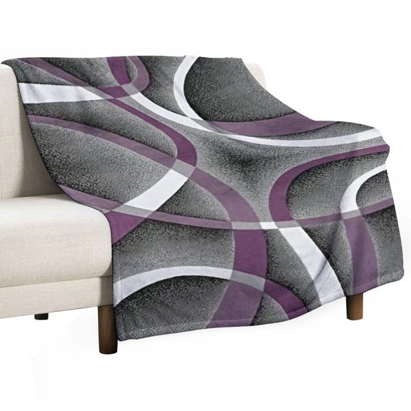 Modern Abstract Blanket Soft Throw Warm Lightweight Plush Blanket for Couch Bed Sofa