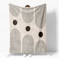 thumbnail image 1 of Modern Abstract Blankets Black Beige Boho Throw Blanket Boho Blanket Double Sided Flannel Throw Blanket,Suitable for Adults Children on The Sofa,Car,Bed Nap Warm Comfortable Blanket 40"X50", 1 of 6
