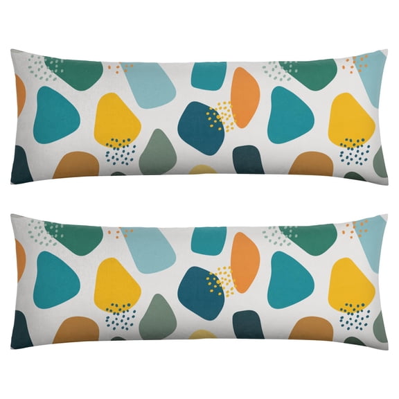Modern Abstract Body Pillow Cover 20x54 - Stylish Full-Length Support with Invisible Zipper, Soft Breathable Fabric for Sleeping, Maternity & Home Decor