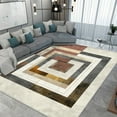 thumbnail image 1 of Modern Abstract Carpet Beige Luxury Large Area Living Room Carpets Non-slip Bedroom ration Home Rug, 1 of 5