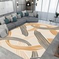 thumbnail image 1 of Modern Abstract Carpet Beige Luxury Large Area Living Room Carpets Non-slip Bedroom ration Home Rug, 1 of 5