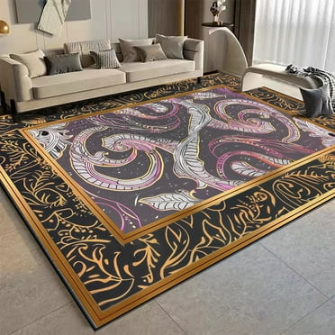 Modern Abstract Carpet Living Room Coffee Table Mat Light Luxury ration Bedroom Rug Non-slip Cloakro