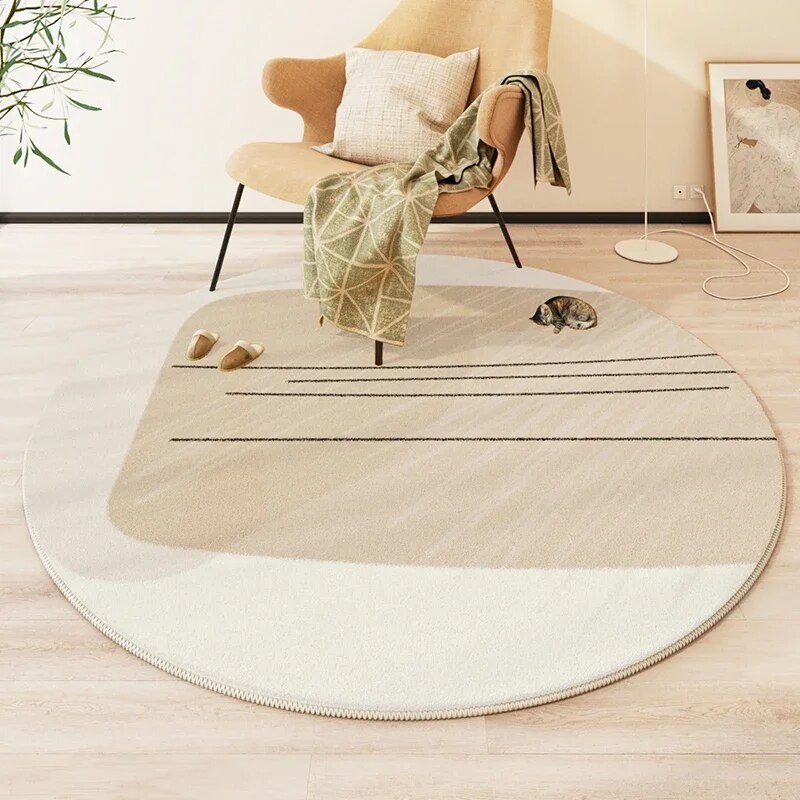 Modern Abstract Carpets for Living Room Minimalist Bedroom Decor Round
