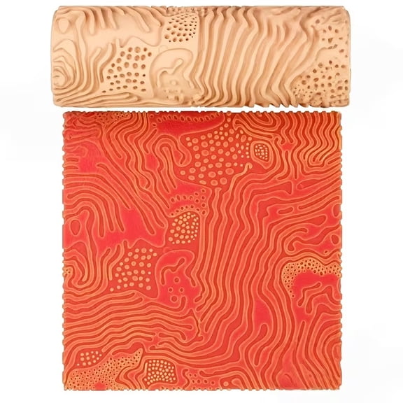 Modern Abstract Design Dotted Chaos Textured Roller for DIY Crafts and Home Decor