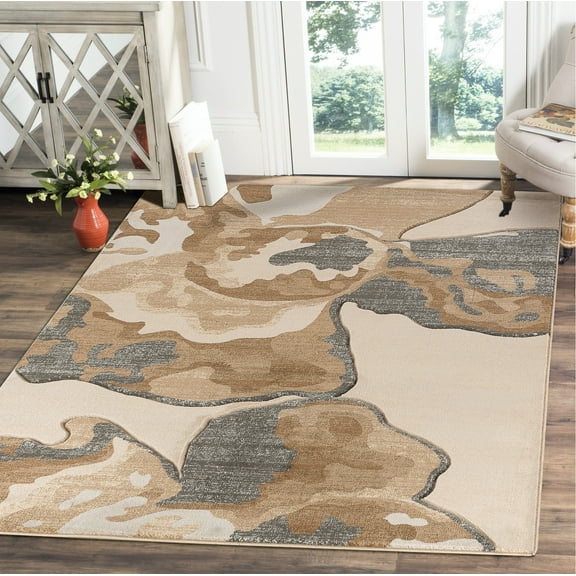 Modern Abstract Design Hand-Carved Soft Living Room Area Rug