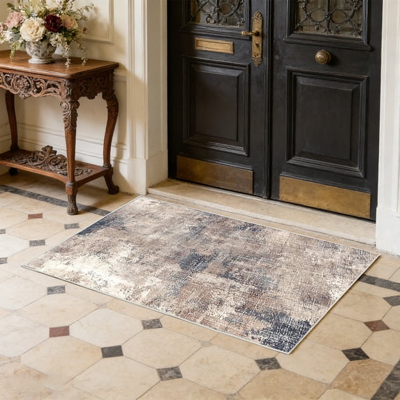 Modern Abstract Entryway Rug,Washable Absorbent Non-Slip Bathroom Rugs,for Bedroom Bathroom, Kitchen Sink, and Living Room for Home Decoration Lovers