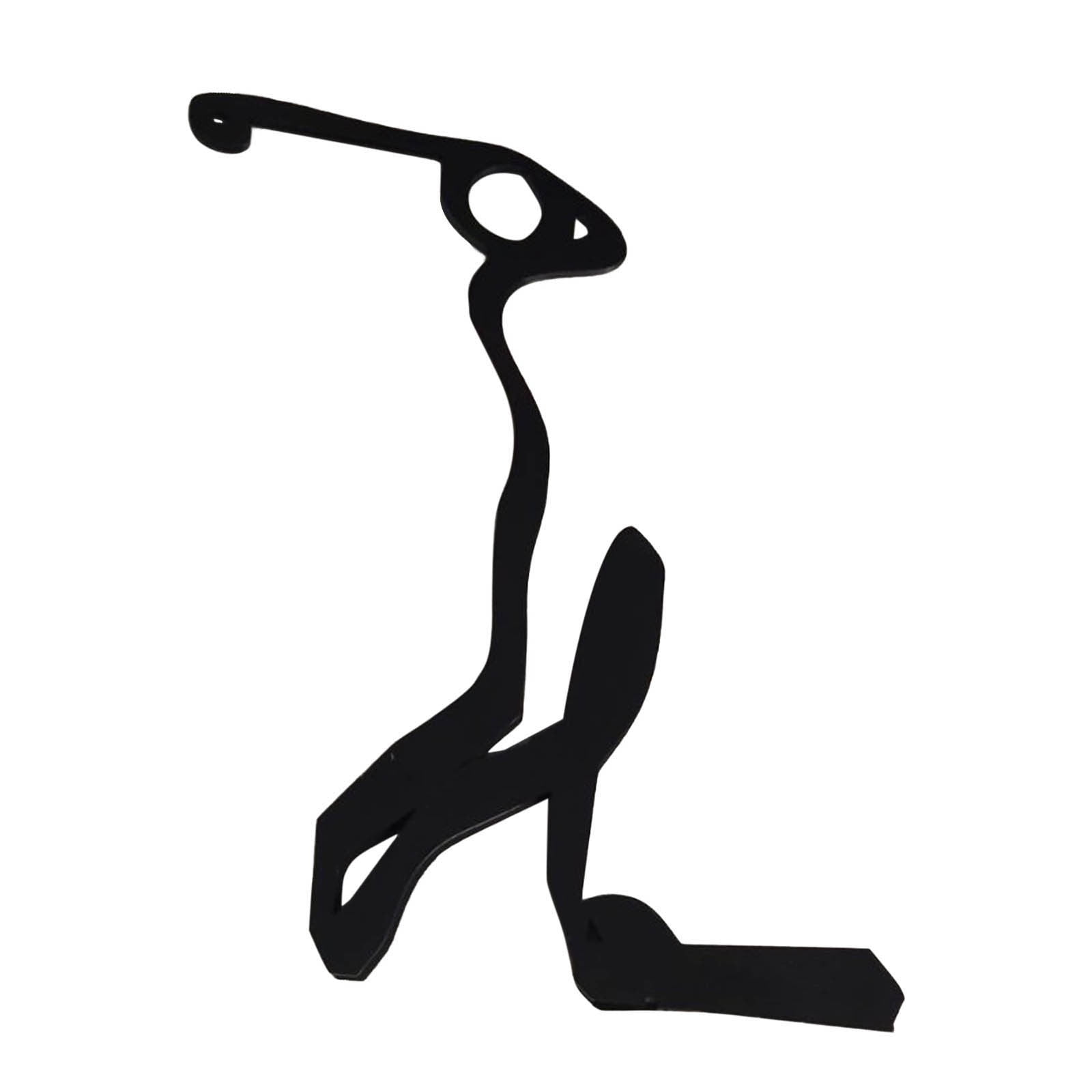 Modern Abstract Face Metal Lines Figure Movement Art Metal Face Outline