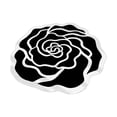 thumbnail image 1 of Modern Abstract Flower Rug - Non- Silica Gel Carpet for Bedroom, Bathroom, Kitchen - Boho Round Floor Mat with Beige & Black Lines, Art Deco Design, 1 of 4