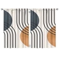thumbnail image 1 of Modern Abstract Geometric Boho Curtains-blackout Curtains Bedroom Decor Living Room Darkening Grommet Window Drapes 2 Panels Set 41"x63", 1 of 2