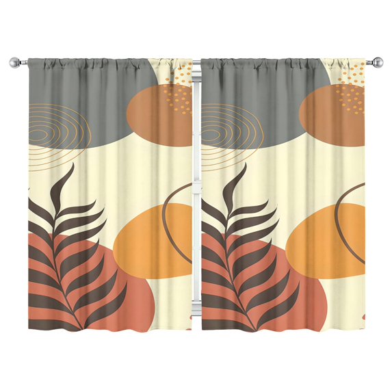 Modern Abstract Geometric Boho Curtains-blackout Curtains Bedroom Decor Living Room Darkening Grommet Window Drapes 2 Panels Set 52"x 84"