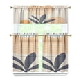 thumbnail image 1 of Modern Abstract Geometric Lines Boho Kitchen Curtain Valance 3 Piece Set Farmhouse Kitchen Curtains and Valance Set Short Curtain Sink Window Decor 36 Inch Small Window Treatment Tier 275x36 Length, 1 of 6