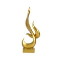 thumbnail image 1 of Modern Abstract Gold Sculpture for Home Decor, Elegant Resin Flame Art Figurine, Contemporary Tabletop Centerpiece Ornament, 1 of 4