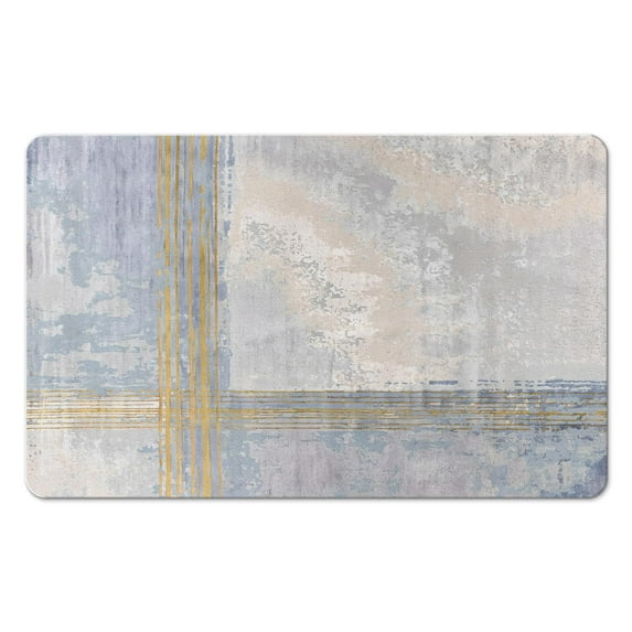 Modern Abstract Gray Area Rug 20x32 inch: Soft, Non-Slip, Washable - Upgrade Your Bathroom, Living Room, Bedroom, Dining Room, or Nursery Decor with This Indoor Throw Carpet