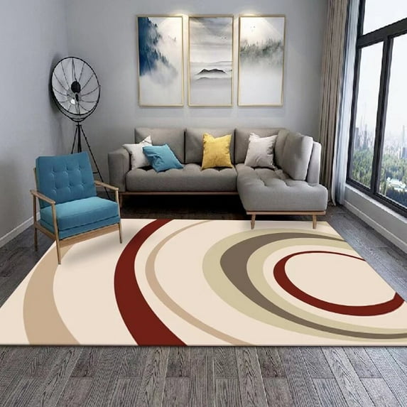 Modern Abstract Grey Area Rug Living Room Sofa Luxury Large Carpet Comfortable Soft Bedroom ration R