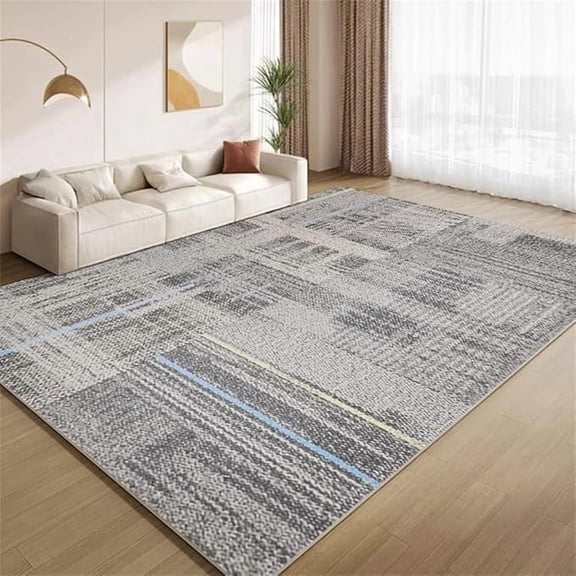 Modern Abstract Grey Area Rug Neutral Ethnic Tribal Rugs Non Slip Non Shedding Print Washable Floor Carpet for Living Room Bedroom Kids Room Office Study Foyer Hallway 2 x 3ft